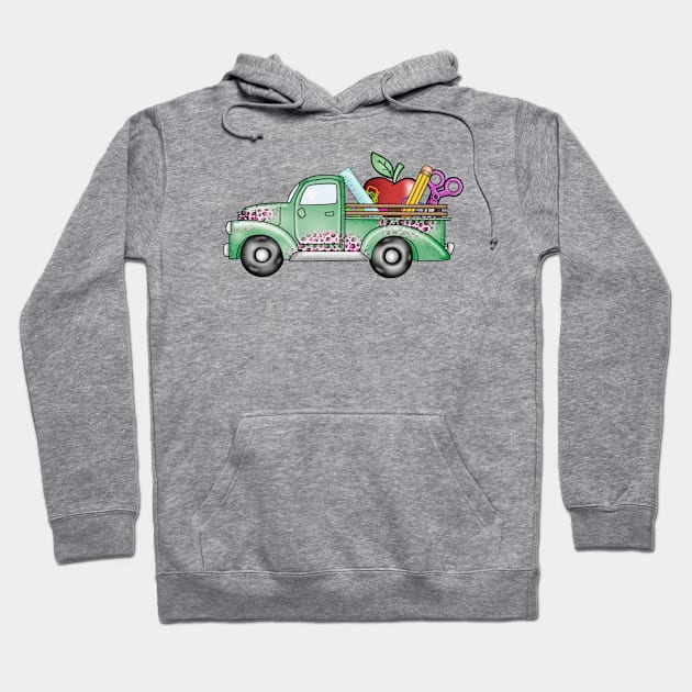 Back to school loader truck Hoodie by Zedeldesign